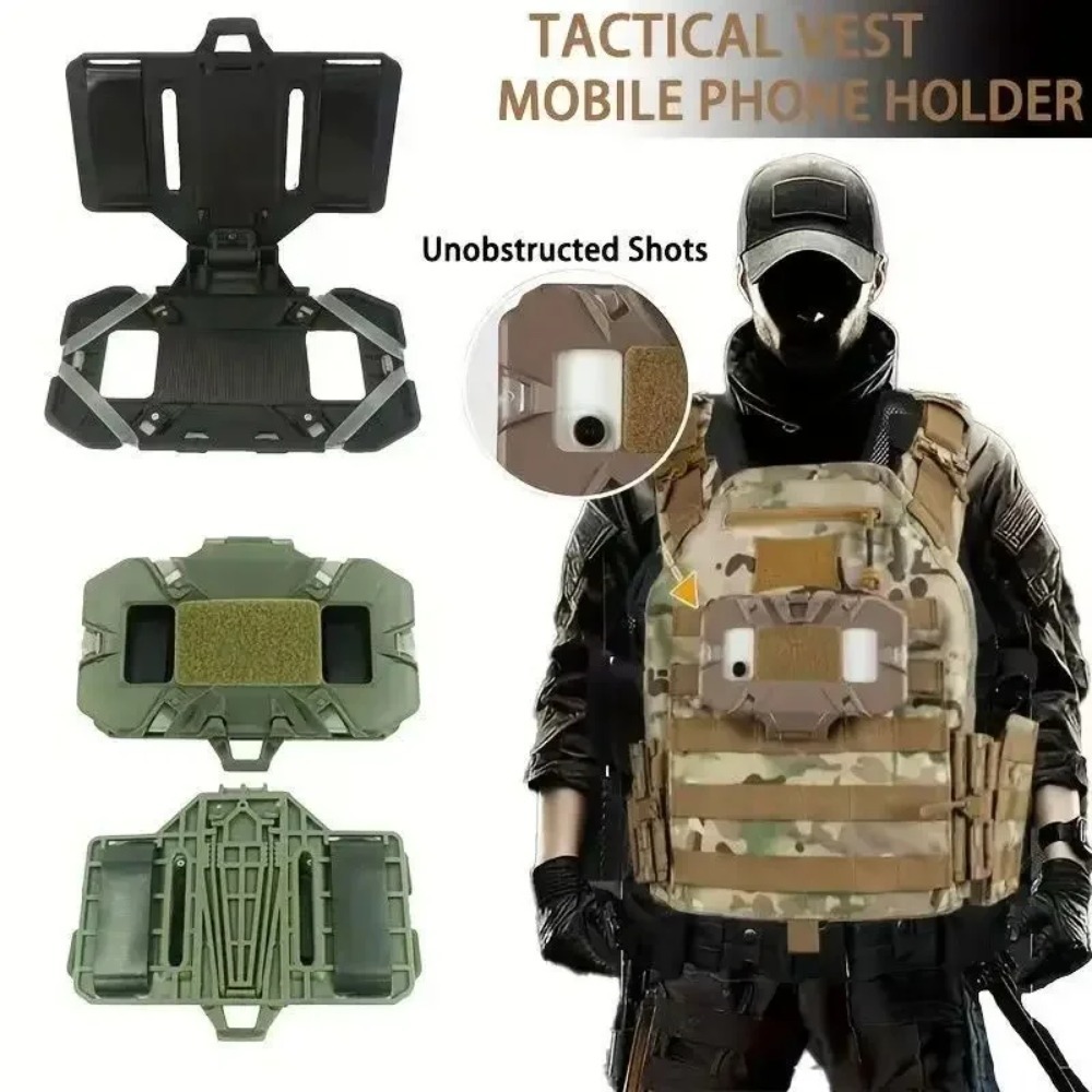 Hunting Outdoor Game - กระเป๋าใส่โทรศัพท์แบบยึดติดเสื้อเกราะ MOLLE แบบพับได้สำหรับกิจกรรมยิงปืนกลางแจ้งและเกม CS