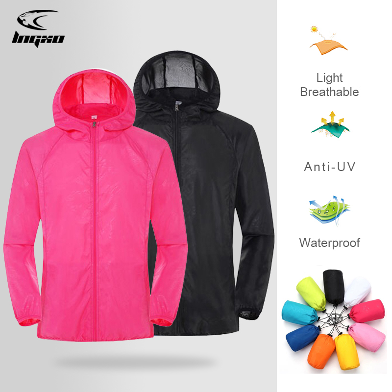 Outdoor Hunting Coat - ผู้ชายผู้หญิงเดินป่ากันน้ําด่วนแห้งตั้งแคมป์ล่าสัตว์เสื้อผ้าป้องกันแสงแดดเสื้อกีฬากลางแจ้งป้องกันรังสียูวีเสื้อกันลม