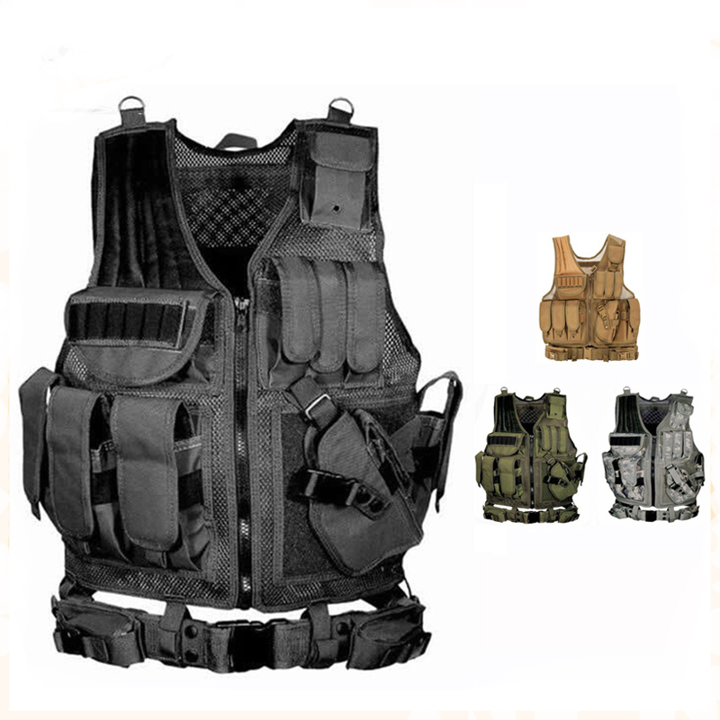 Hunting Outdoor Game - ปรับ MOLLE เสื้อกั๊กยุทธวิธี COMBAT เสื้อเกราะ Security