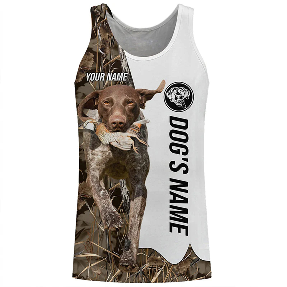 Outdoor Hunting Dog Names - เสื้อกล้ามคนรักสุนัขแบบสั่งทำพิเศษ พิมพ์ลาย 3 มิติ ภาพสุนัขล่าสัตว์และสุนัขทำงาน พร้อมชื่อสั่งทำ