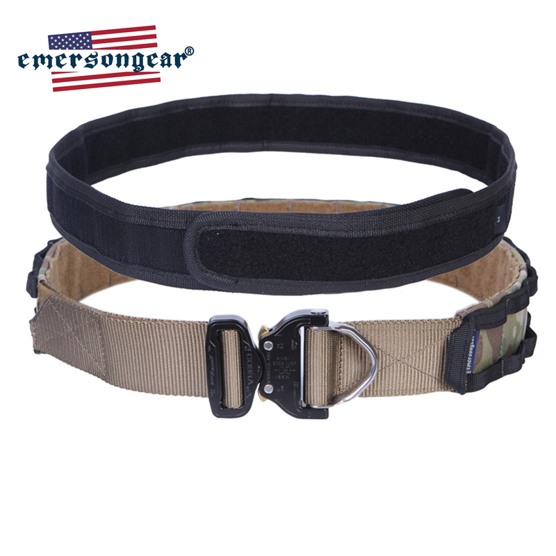Tactical Belt Rigger - Emersongear D-ring riggers เข็มขัดต่อสู้1.75-2นิ้วหนึ่งชิ้นเข็มขัดต่อสู้ Emerson อุปกรณ์ยุทธวิธีอุปกรณ์การล่าสัตว์ตั้งแคมป์