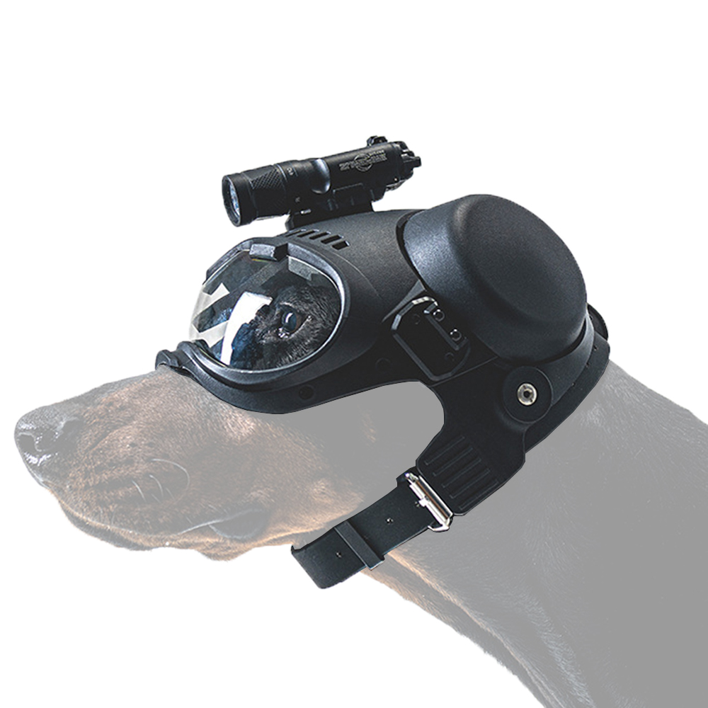 Hunting Dog Outdoor - หมวกนิรภัยสำหรับสุนัขฝึกซ้อมกลางแจ้ง สำหรับสุนัขพันธุ์ใหญ่ สุนัขลาดตระเวน สุนัขพันธุ์เชพเพิร์ด สุนัขสำหรับขี่มอเตอร์ไซค์ พร้อมแว่นตาป้องกัน