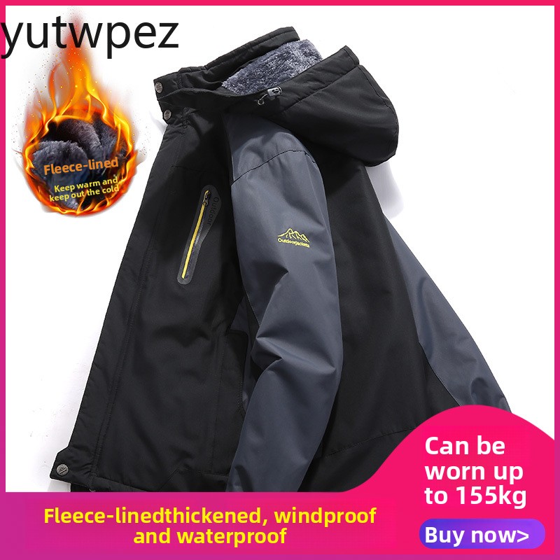 Outdoor Hunting Coat - เสื้อแจ็คเก็ตฤดูหนาวผู้ชายหนาอุ่นกันน้ำเสื้อพาร์กาแบบมีฮู้ดเสื้อกันลมสำหรับล่าสัตว์ขนแกะพลัสไซส์ 9XL ขี่จักรยานตั้งแคมป์กลางแจ้งเดินป่า