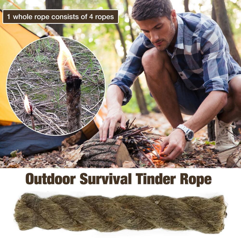 5PCS Tinder Rope Survival Fire - Fire Starter Waterproof บทวิจารณ์และราคา