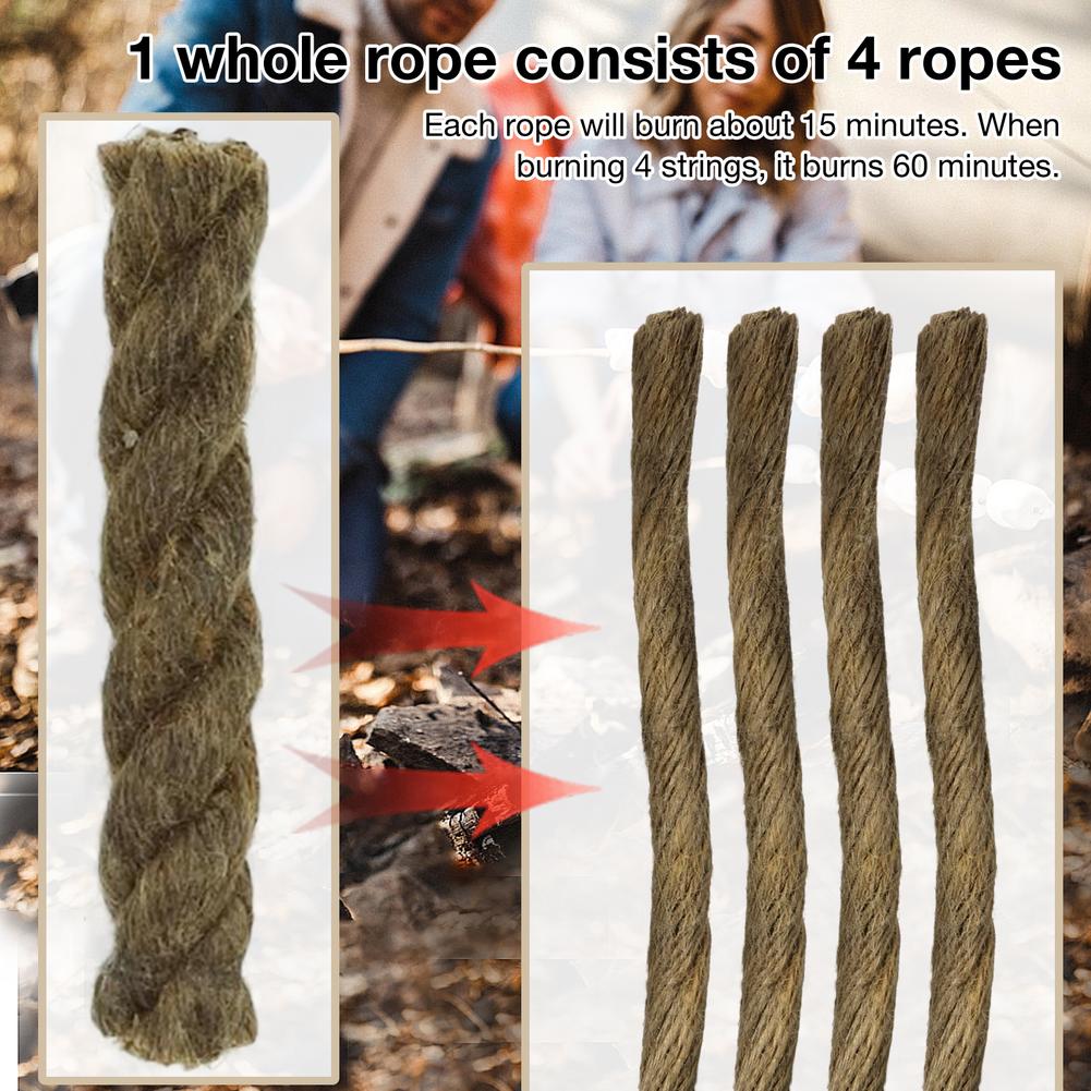 5PCS Tinder Rope Survival Fire - Fire Starter Waterproof บทวิจารณ์และราคา