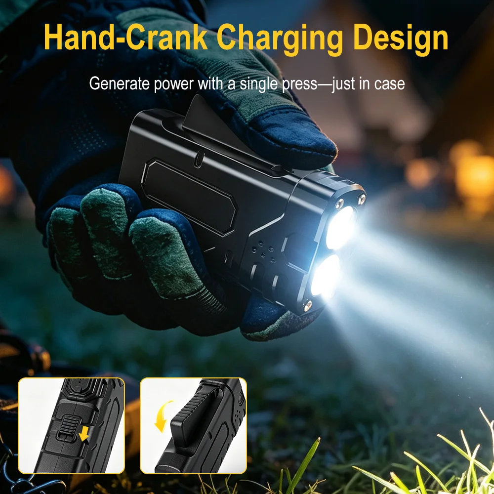 BORUIiT ไฟฉาย LED แบบหมุนมือ E - Outdoor Hunting And Fishing บทวิจารณ์และราคา
