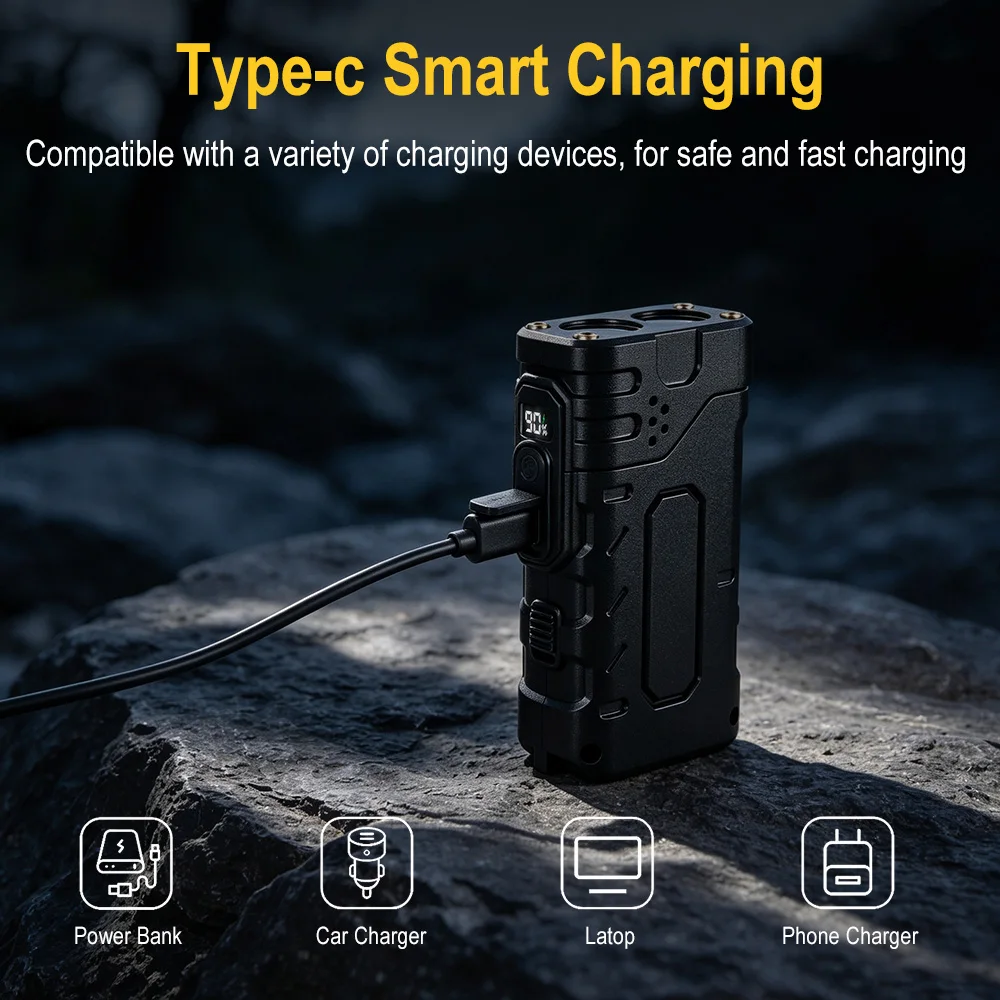 BORUIiT ไฟฉาย LED แบบหมุนมือ E - Outdoor Hunting And Fishing บทวิจารณ์และราคา