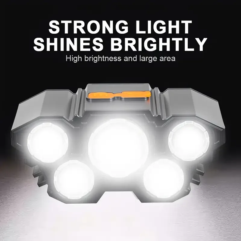 ไฟหน้าแบบพกพา 5LED สำหรับใช้งา - Outdoor Hunting And Fishing บทวิจารณ์และราคา