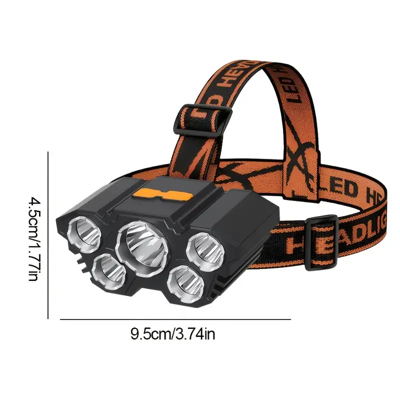 ไฟหน้าแบบพกพา 5LED สำหรับใช้งา - Outdoor Hunting And Fishing บทวิจารณ์และราคา